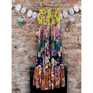 Anthropologie Plus Size Flora Smocked Maxi